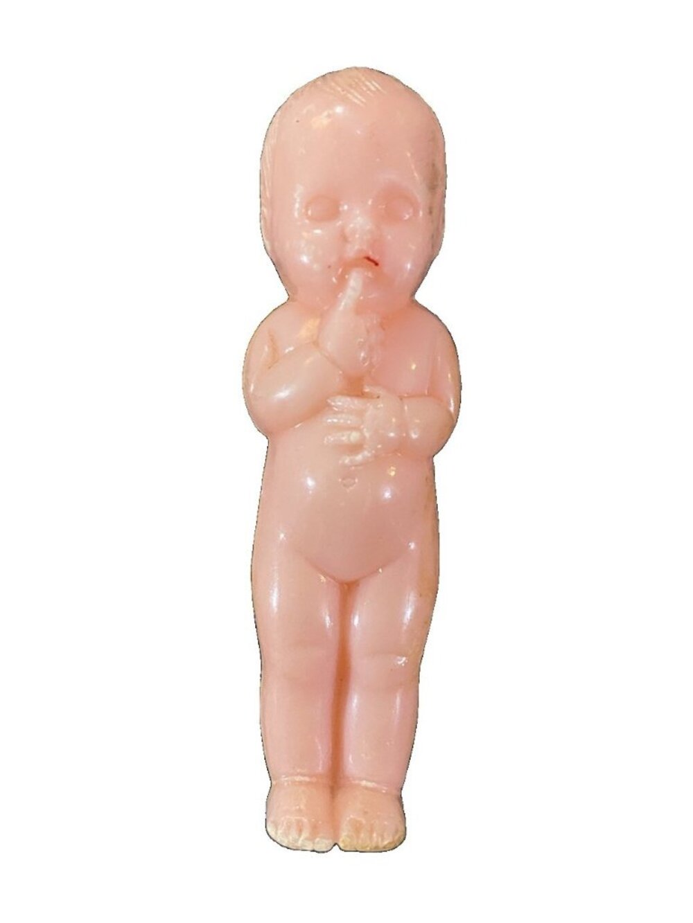 Vintage Celluloid Plastic Banner Baby Doll 3 1/2"